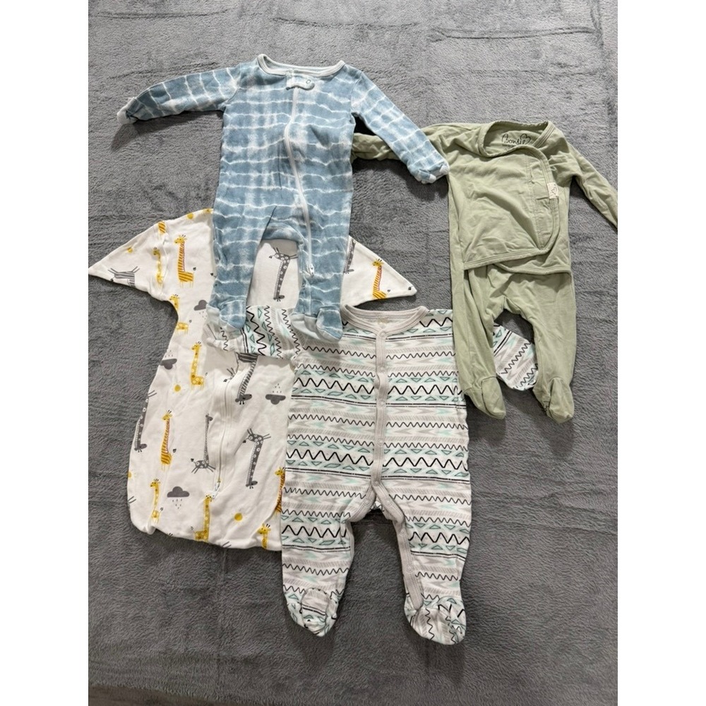 Baby Sleepwear Bundle 0-3M Bonsie Cloud Island Baby Gear JulyFire 4pc Set